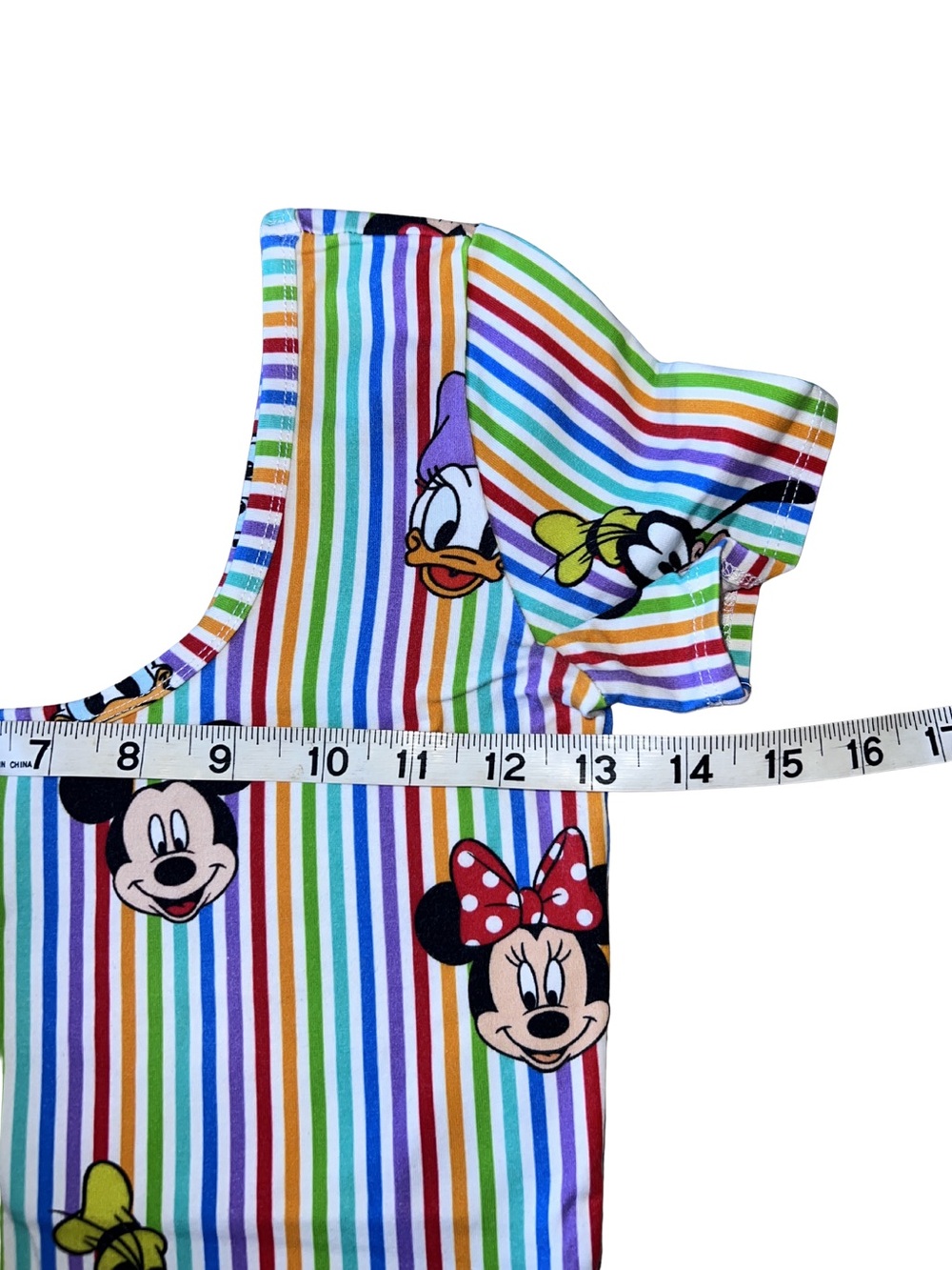 EXTREMELY RARE Disney Characters Rainbow Stripe Wild Rich Kids Leotard - Picture 3 of 5
